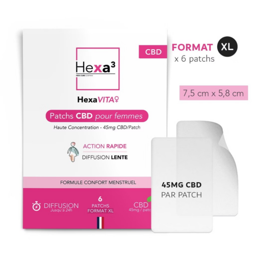 Patchs CBD Confort Menstruel 6x45mg HexaVITA®